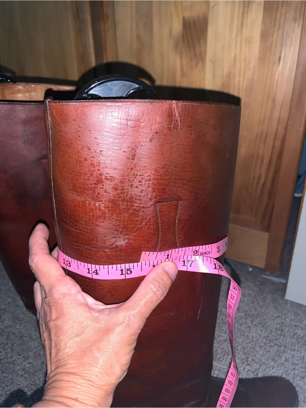 Women’s Tall Leather Riding Boots - Brown vintage fox hunting